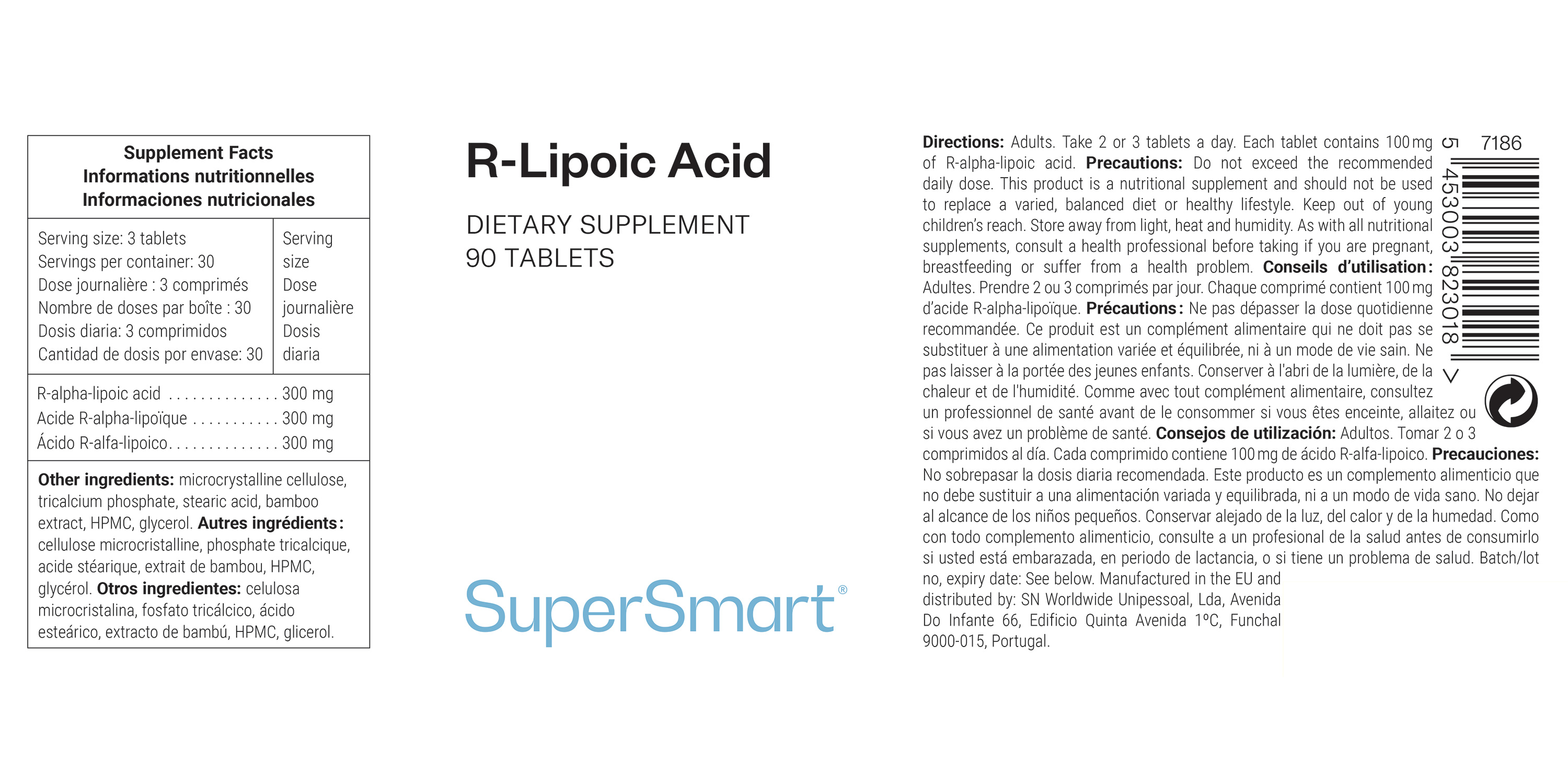 Acide R-Lipoïque complément alimentaire, antioxydant