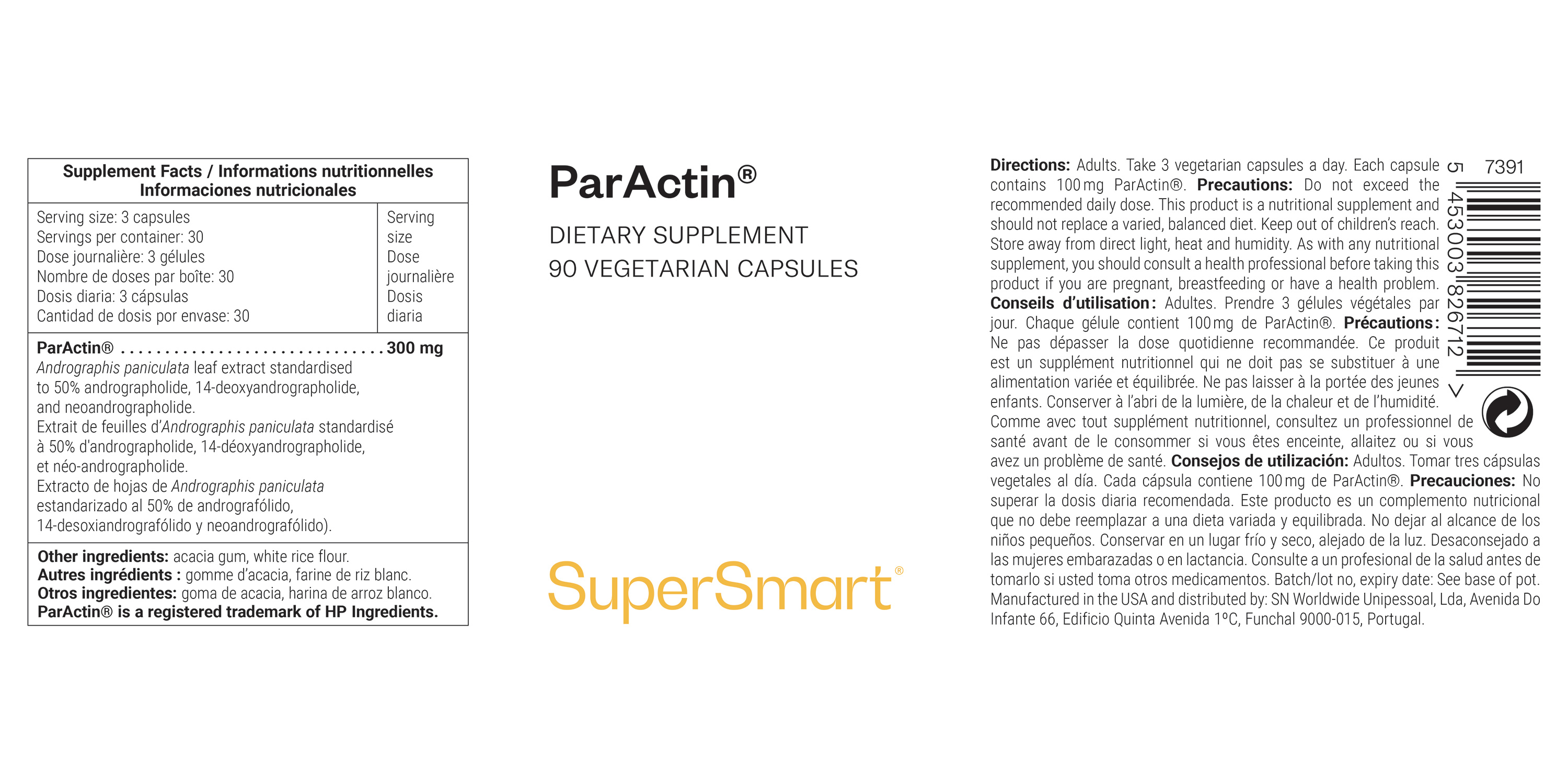 Complément Alimentaire d'Andrographis Paniculata